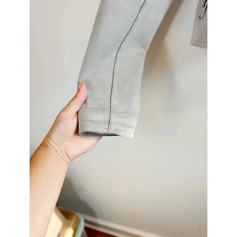 Anthropologie Gray Faux Suede MotorCycle Jacket Size S - Picture 4 of 10